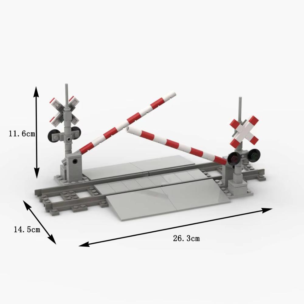 MOC Train Carriage Model, Rail Transport Vehicle, Coal Transport Vehicle, Rail Lift Pole Indicator Light, Train Accessories