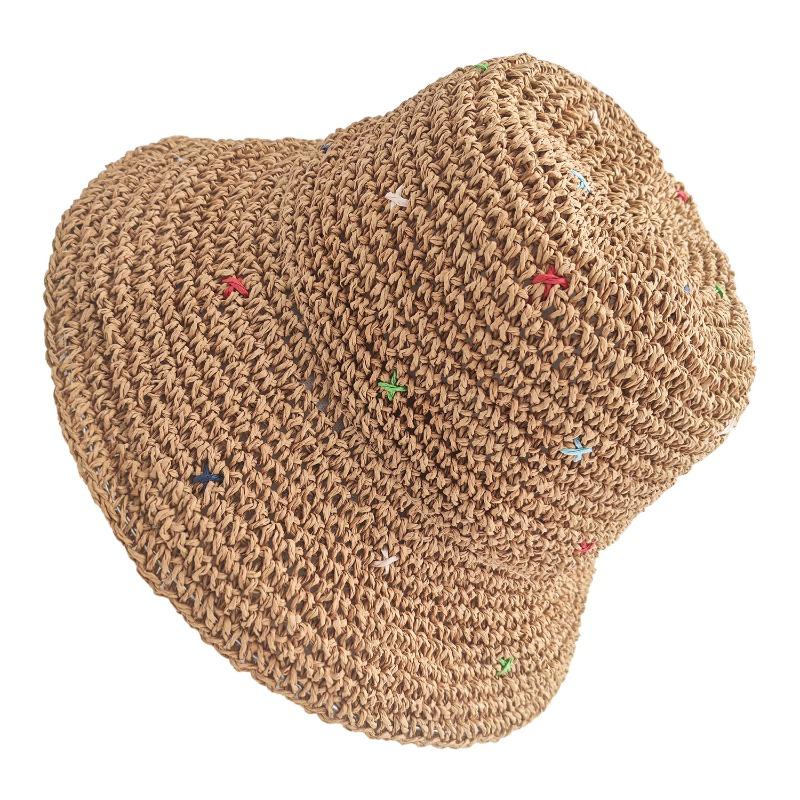 

Meimeier Papyrus foldable straw hat - breathable and sweet beach straw hat for women, perfect for japanese-style outings хаки