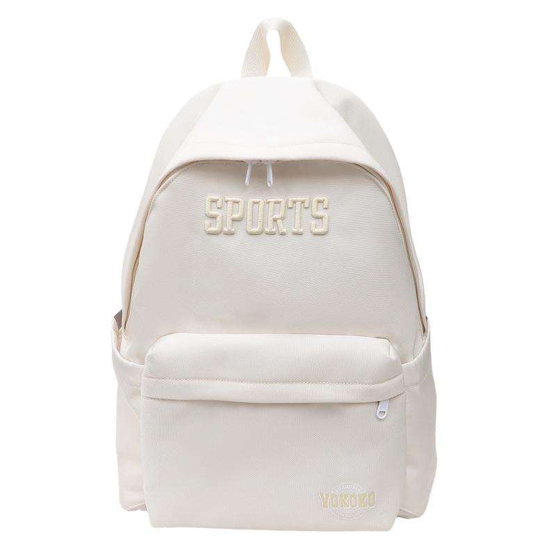 Middle School Student Schoolbag Women's Large Capacity Backpack Letter Print Men Outdoor Backpack