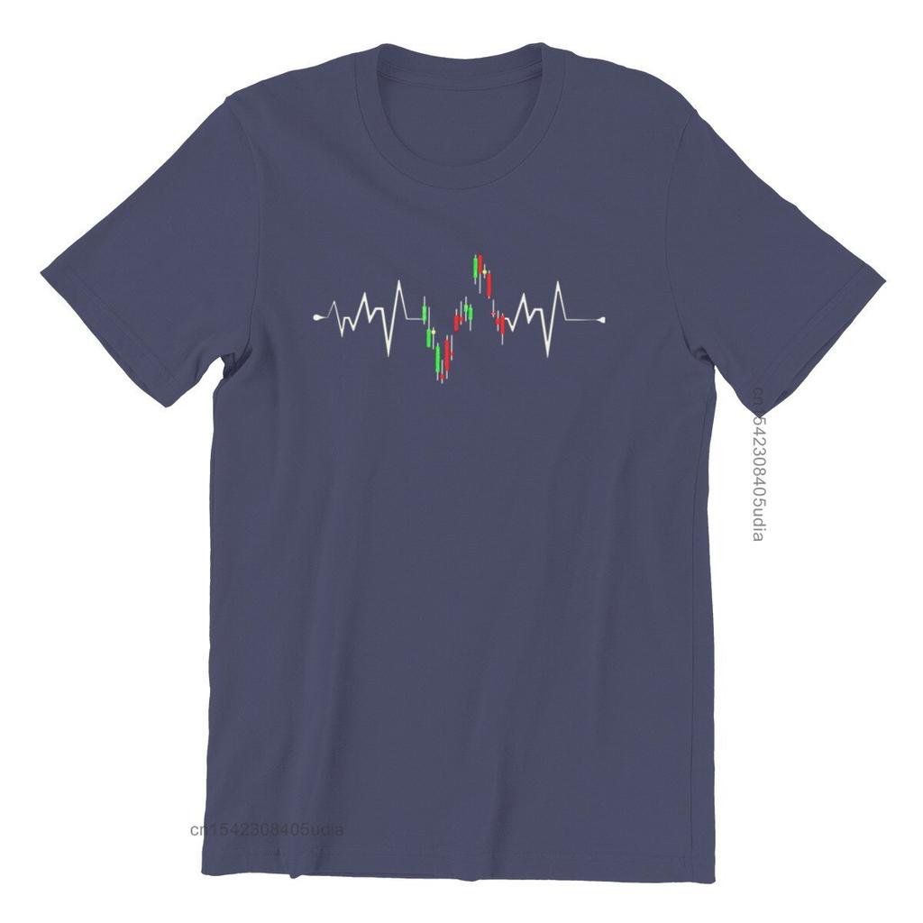 Stock Ekg Investor Trader Heartbeat Stock Market Unisex Jersey T-Shirt Printing Rife Mens Top T-Shirts Custom