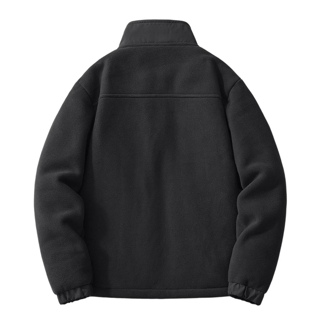 Men's Warm Thickened Lined Stand Collar Jacket for Fall and Winter
