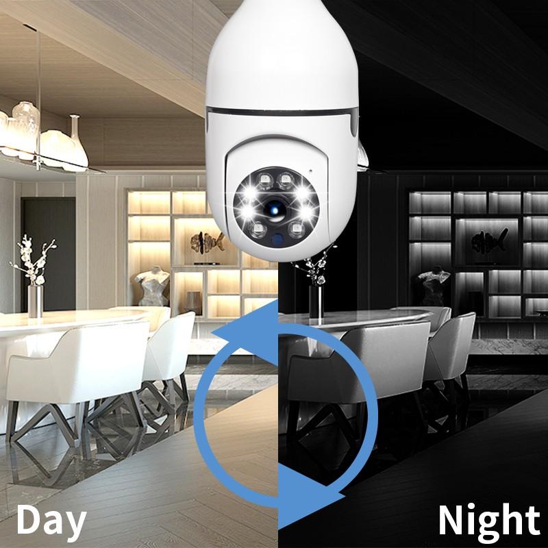 HD 1080P 360 ° Obrót Automatyczne śledzenie Kamera panoramiczna Żarówka Bezprzewodowa 5G Wifi Kamera PTZ IP Zdalne oglądanie Bezpieczeństwo Nadzór Alarm dźwiękowy