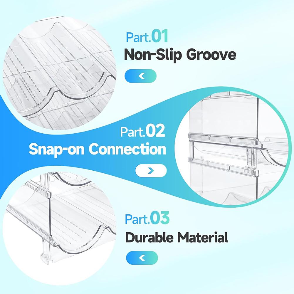 Wasserflaschen-Organizer für Schrank, Stapelbares Wasserflaschen-Aufbewahrungsregal, 2- und 3-stöckiger Wasserflaschenhalter für Küchenvorratsschrank