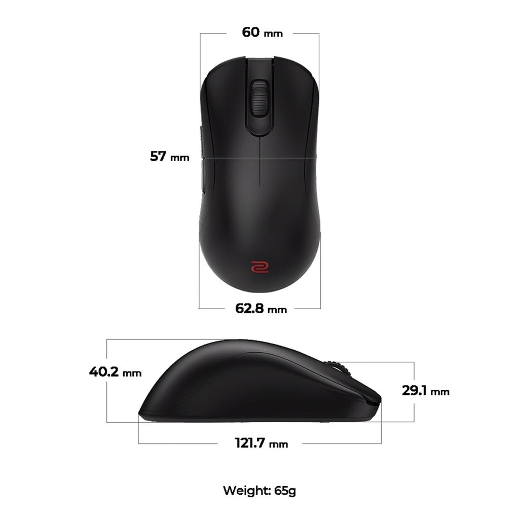 Mouse Gaming Sem Fio ZOWIE ZA13-DW (Perfil AltoAmbidentialSensor 65g39504000HzReceptor Sem Fio Aprimorado IncluídoDestroPlug & Play)