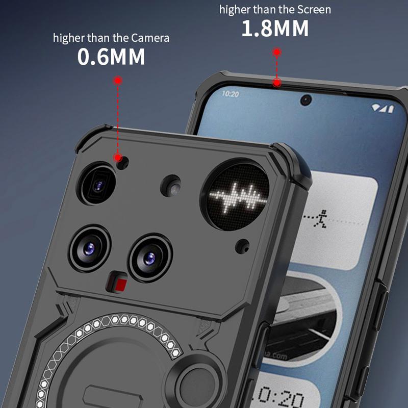 KEYSION Custodia Dissipazione Calore Forata per Nothing Phone 3 Silicone+PC Raffreddamento Magnetico Antiurto Copertura per Telefono per Nothing Phone 3