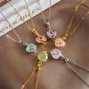 Birthday Stone Heart Necklace Niche Design for Women Light Luxury Necklace Design High-end Pendant Accessory Collarbone Chain
