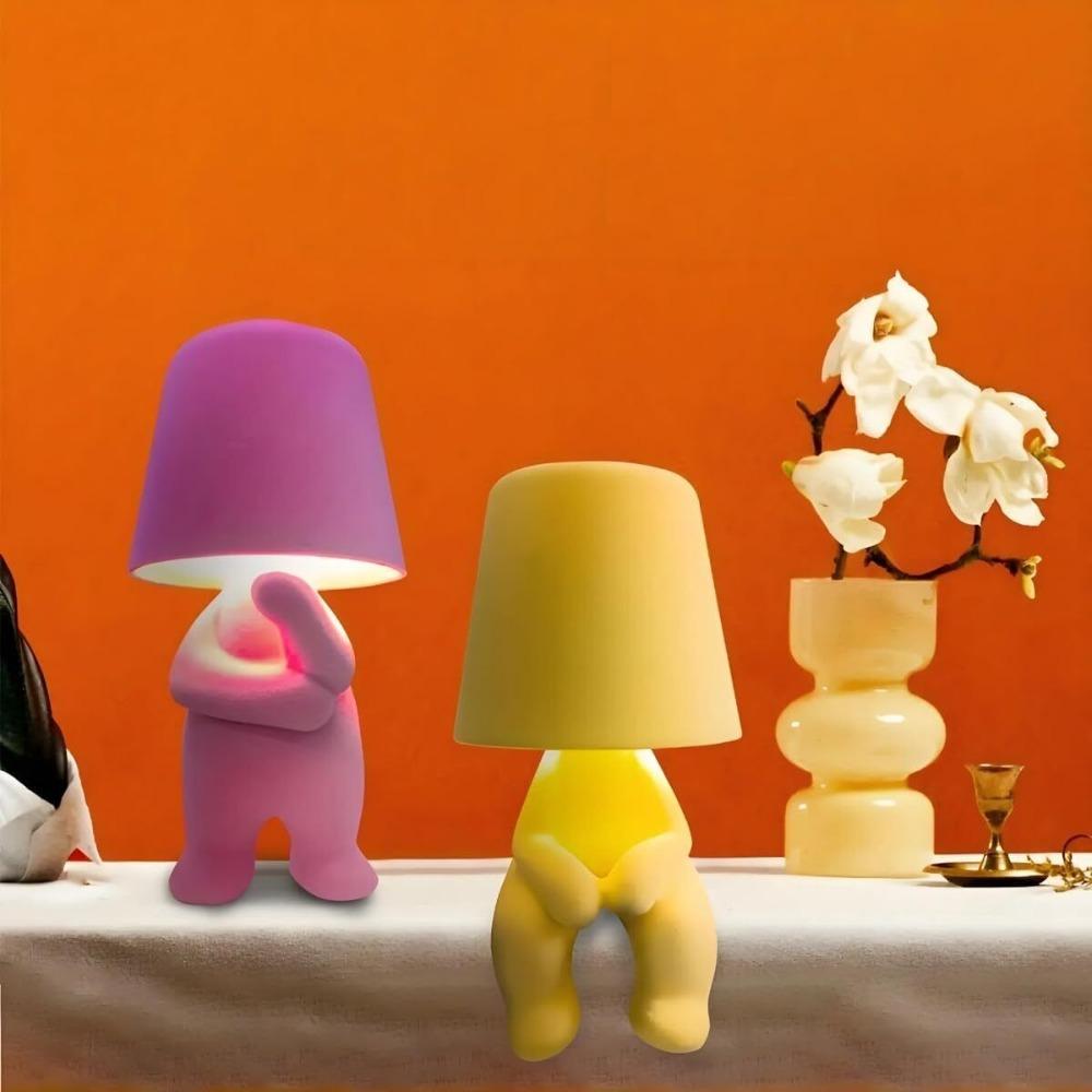Flocking Bedside Touch Table Light Colorful Statue Light Gifts Bedside Touch Control Table Lamps