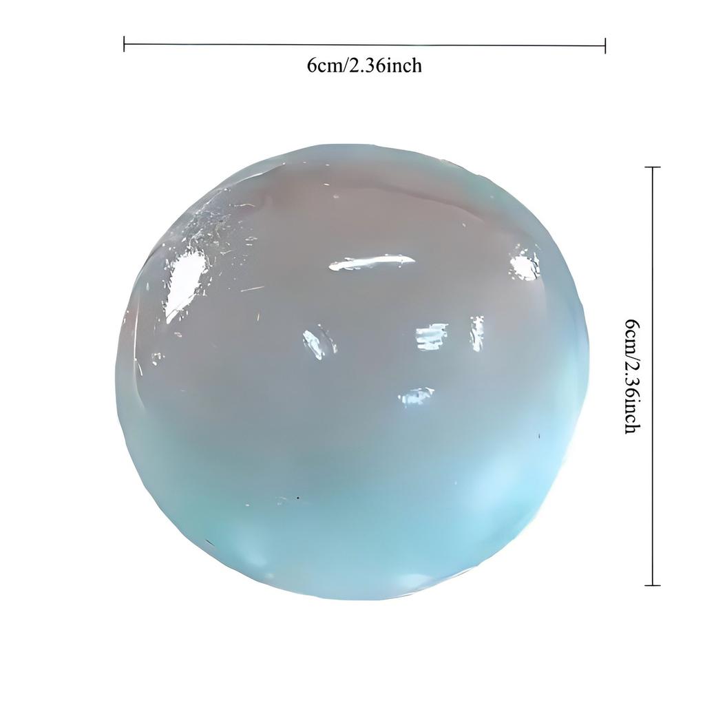 Blue Transparent Maltose Mochi Squishy Toy, Quick Rebound Anti Stress Soft Simulated Ball Fidget Decompression Toy For Kids Adults