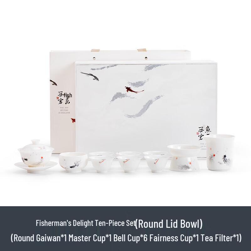 

Nanshan Xiansheng Ceramic Gaiwan Tea Set - Endless Fishing Joy