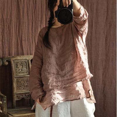 Tricouri de primăvară vintage pentru femei Tricouri cu mânecă lungă cu decolteu lung pentru femei Tricouri casual pentru femei