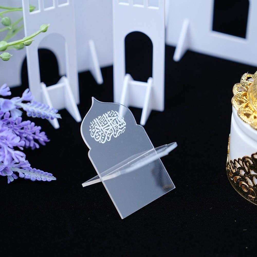 Acrylic Acrylic Islamic Date Stand Table Decoration Candy Rack Eid Mubarak Mini Shelf Craft Ornament Mini Food Dessert Holder