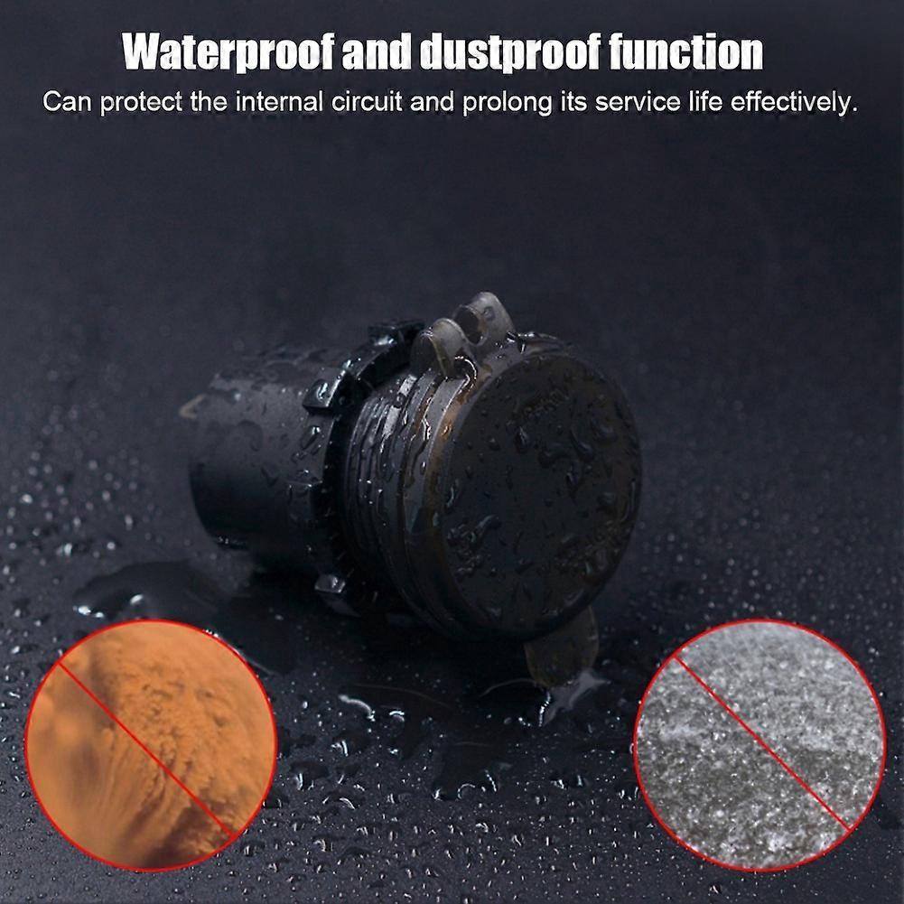 DC12-24V 2.1A 3 in 1 Multifunction Digital LED waterproof Thermometer Voltmeter Car USB Fast Charger Green Light