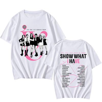 IVE Die 1. Welttournee Show What I Have T-Shirt Hip Hop Kleidung Sommer 100% Baumwolle Kurzarm Herren Damen Koreanischer Stil Streetwear
