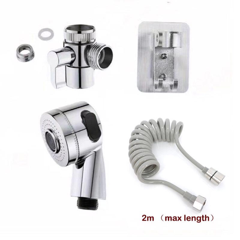 Protable Small Shower Head ABS Shampoo Hair Wash Salon Shower Head Side Switch Type Bathroom Accessories Hardware Set Q1