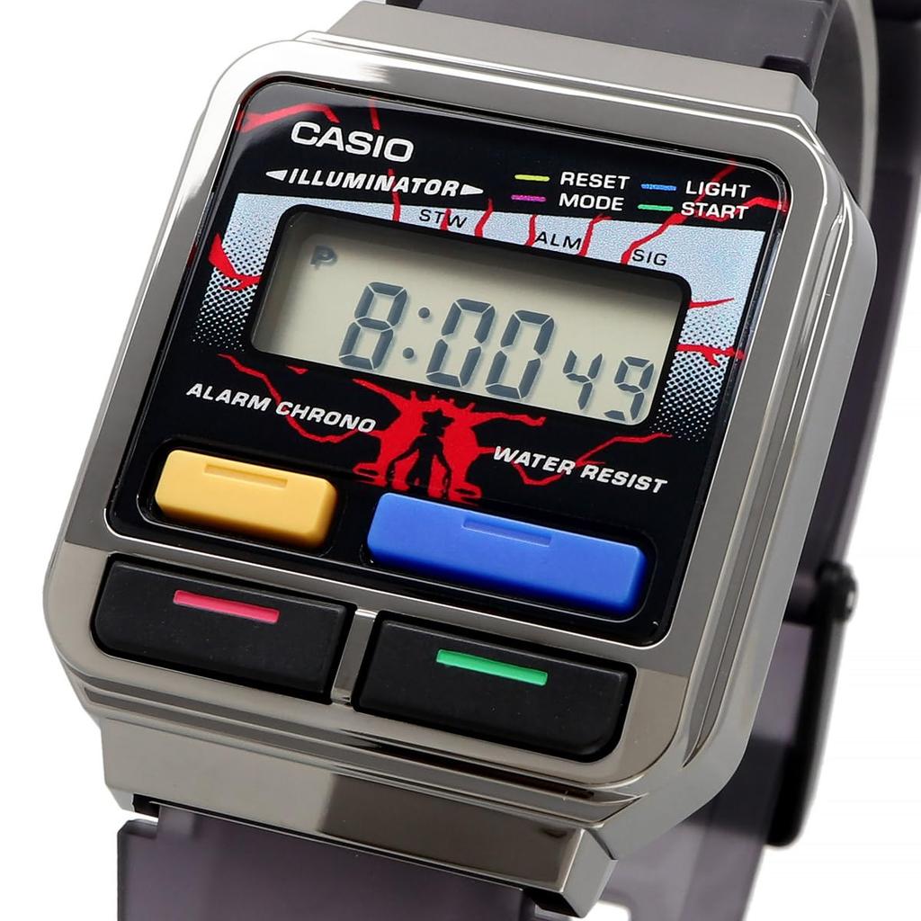 CASIO Digital Watch Stranger Things Collaboration Model A120WEST-1A Unisex Skeleton Grey