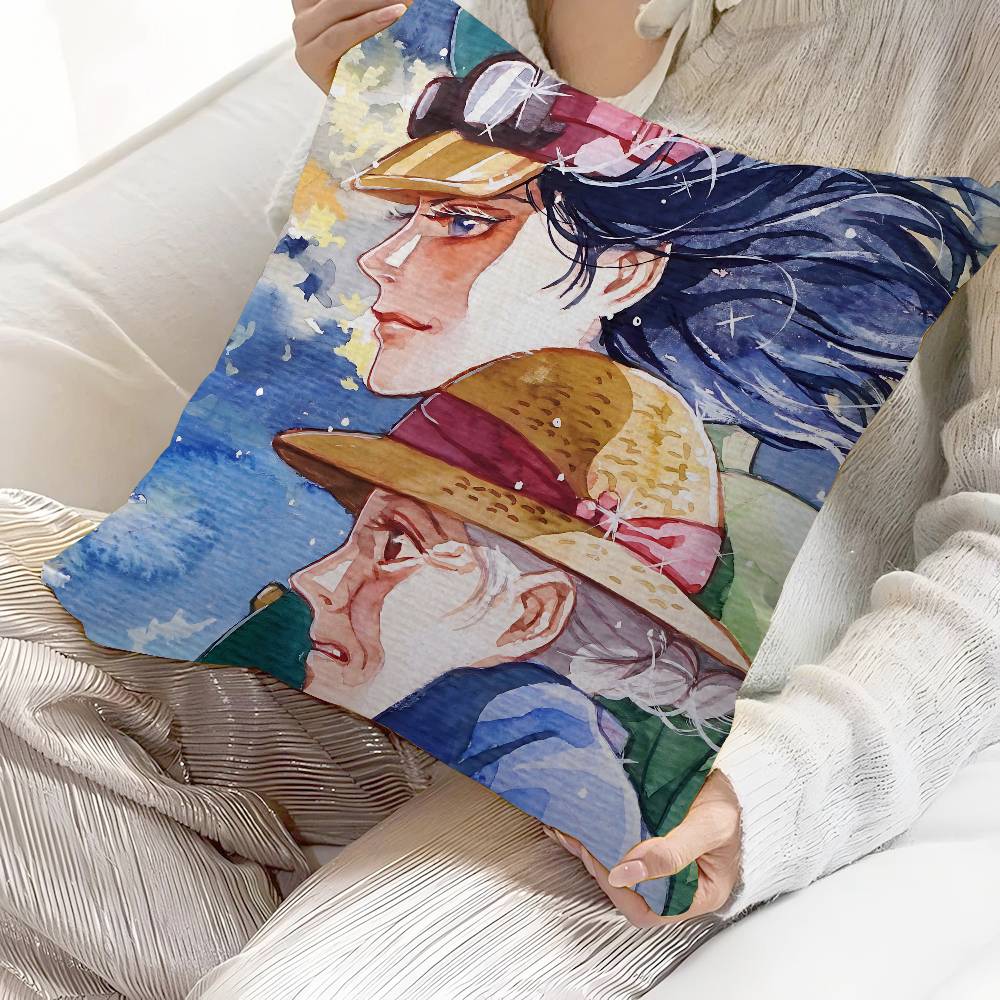 HHowls Moving Cartoon Castles Pillow Gift Home Office Decoration Bedroom Sofa Car Cushion Cover Case 45x45