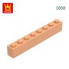 33 Stück/Los 3008 1x8 Hohes Loch Baustein Moc Basic Zeitloser Ziegel Befestigungen Funktioniert Mit featuring DIY Kinderspielzeug Geschenkbox
