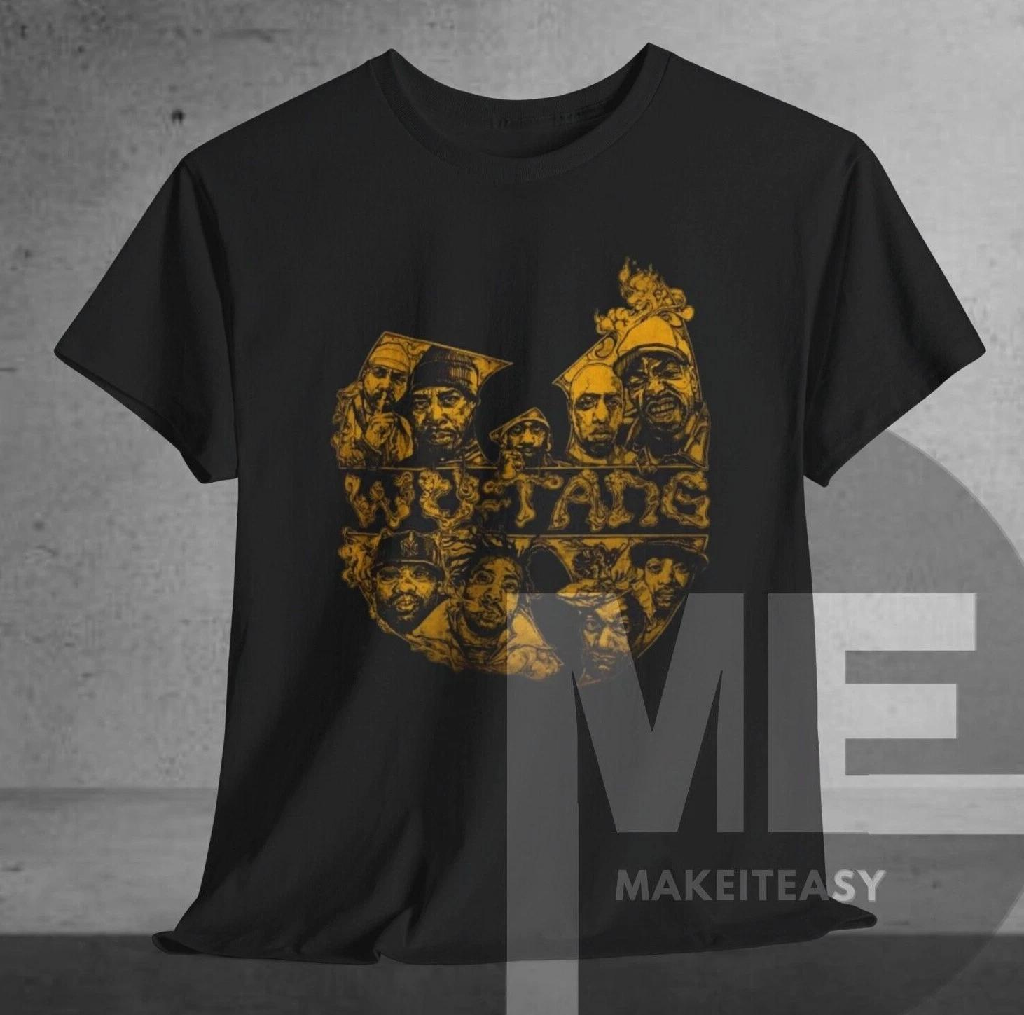 Men s and Women s T-shirts Wu-Tang Clan T-Shirt Distressed Logo Classic Rap Band Merch Tee fan gift XL