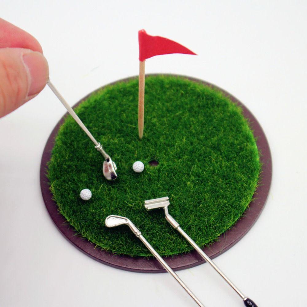 1/6 and 1/12 Scale Miniature Golf Club Grassland Model Simulated Golf Club Set  Kids Toy