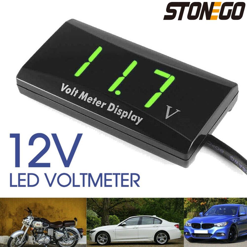 Mini 12V LED Waterproof Display Voltmeter Car Voltage Volt Gauge Panel Meter for Automotive
