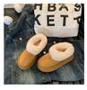 Thick-soled Low-top Snow Boots Women's Fur Integrated 2025 New Lazy One-pedal Plush Winter Plush Cotton Shoes