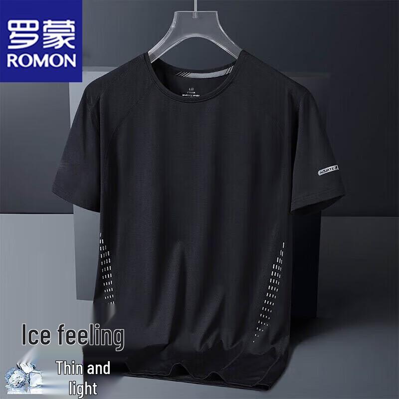 ROMON Men's Summer Quick-Dry Ice Silk Sport T-Shirt