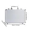 Aluminum Attache Case with Lock and Handle Protection, Game Card Storage Organizer, Silver