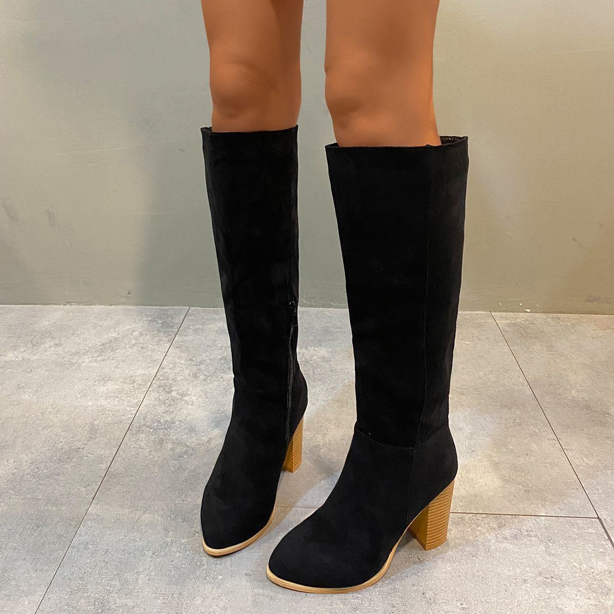 

Fashion Pointed Toe Very High Heel Long Boots for Women Demi-season Fashion 2025 Footwear Chic and Elegant Knee High Shaft Shoes Woman 36