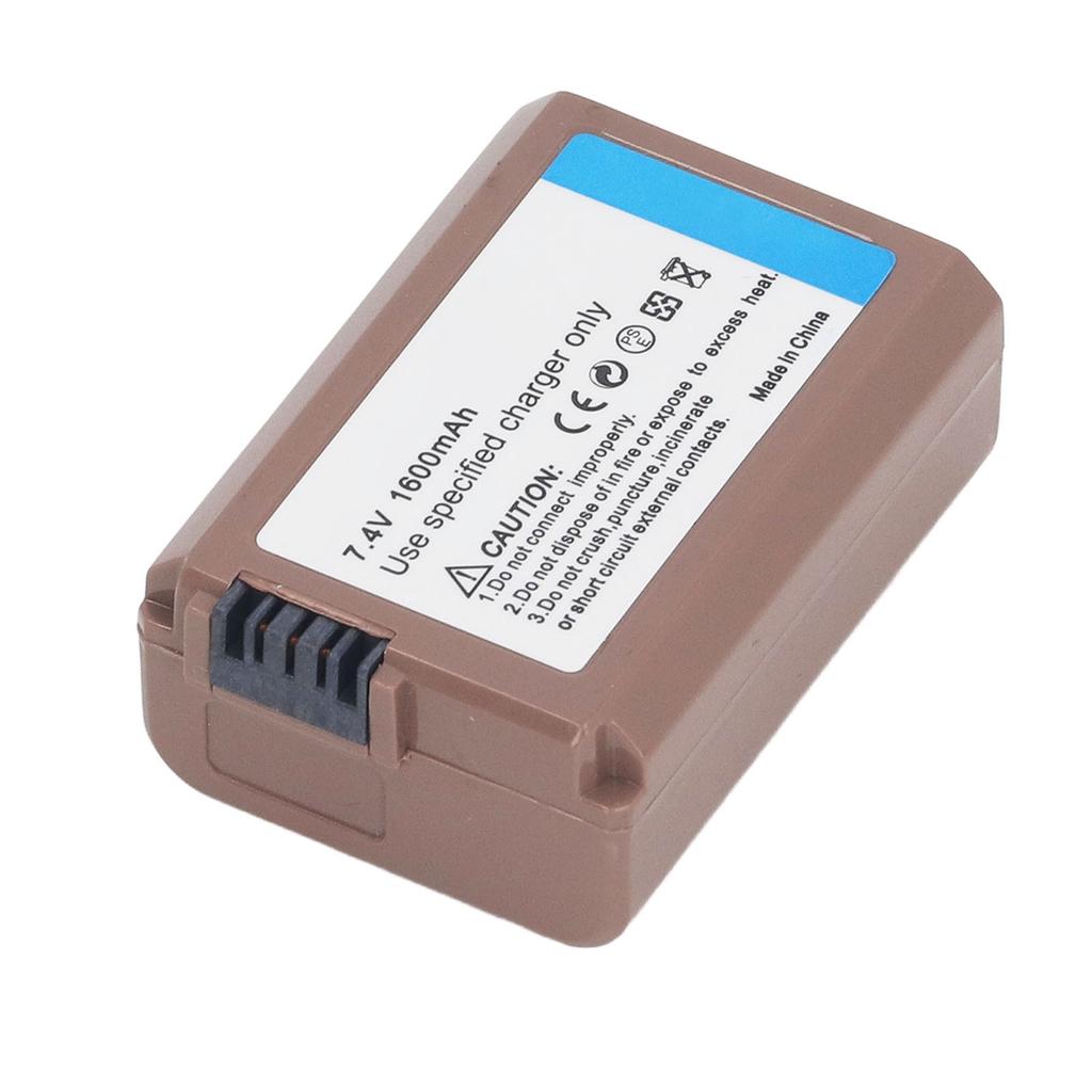 NP‑FW50 Akku 1600mAh Digitalkamera-Akku mit Typ-C-Direktladeanschluss für Alpha A6500 A6000
