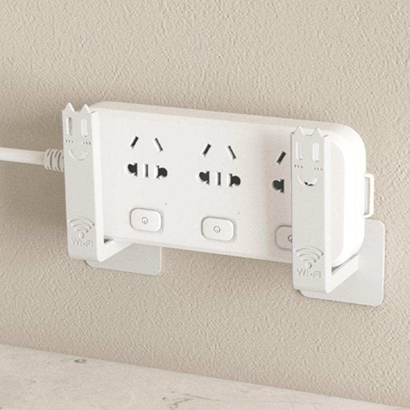 4PCS Router Storage Holder Wall Artifact Set-top Box Wall-mounted Fixture Support Bracket Wifi Placement Rack