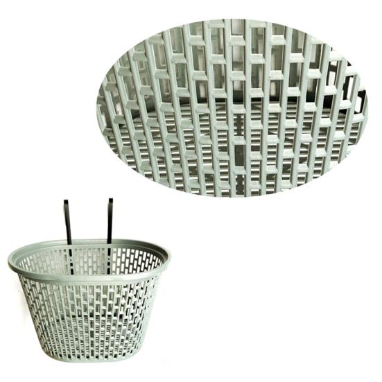 Bicycle Basket Strong Large Capacity Hollowed-out Plastic Basket Multifunctional Item Storage Removable Folding Bike Organizer Front Basket Cycling