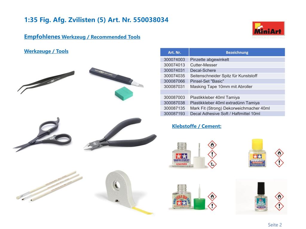 MiniArt Scale Afghan Civilians Plastic Model Kit MA38034 1/35 (5-Piece Set)