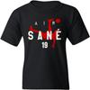 KING THREADS Deutscher Fußballspieler Air Sane Jugend T-Shirt Unisex T-Shirt (Schwarz, Jugend L)