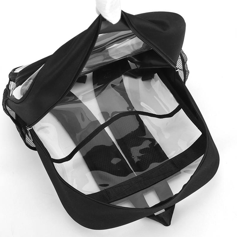Pvc Clear School Backpack With Multiple Pockets Waterproof Design For Students