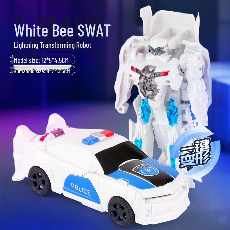 One-Step Transforming Toy Car & Robot Action Figure – Optimus Prime & Bumblebee Educational Gift for Kids