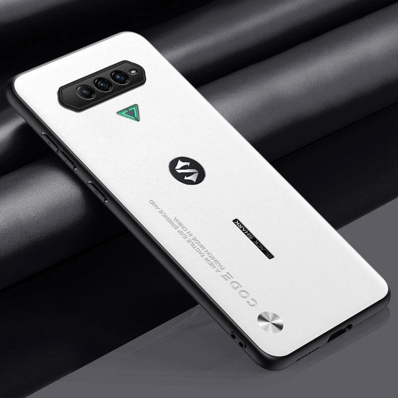 

Для Xiaomi Black Shark 4 Pro простой матовый защитный чехол из искусственной кожи для BlackShark 4 Pro 4Pro противоударный силиконовый бампер из ТПУ For Black Shark 4Pro белый