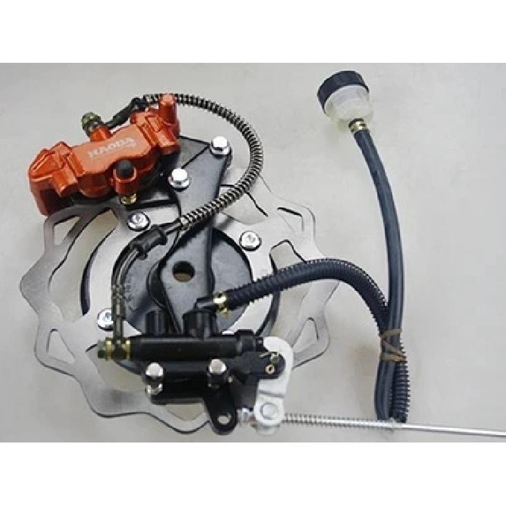 Motorcycle modified rear disc brake kit for drum brake modified rear disc brake assembly upper & lower pump caliper