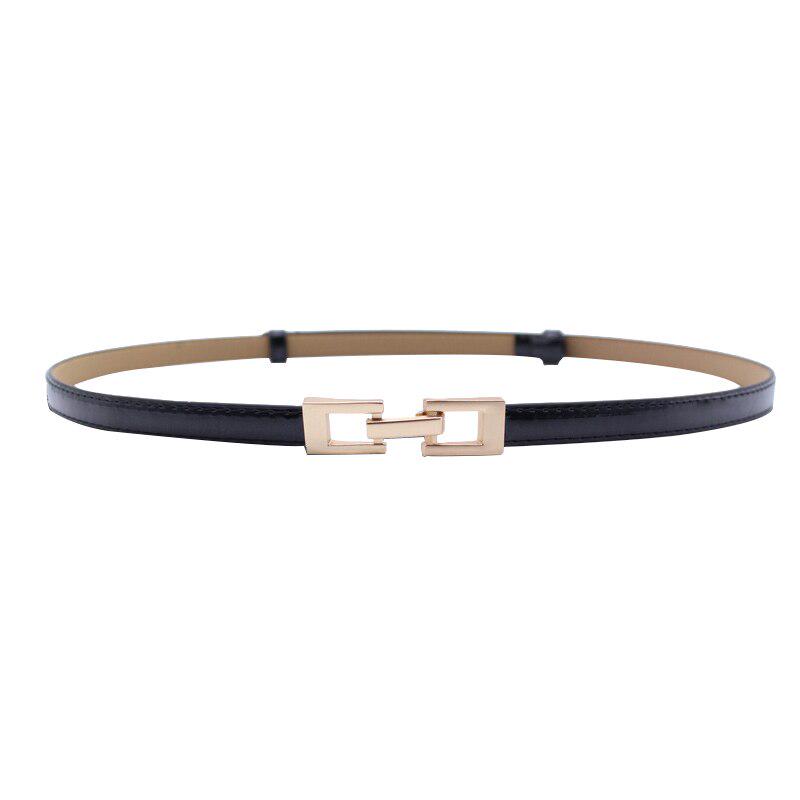 Cinture Sottili Donna In Pelle PU – Confezione Da 2 (Nero E Bianco) – Larghezza 1 Cm, Regolabile Fino A 95 Cm – Per Abiti E Jeans