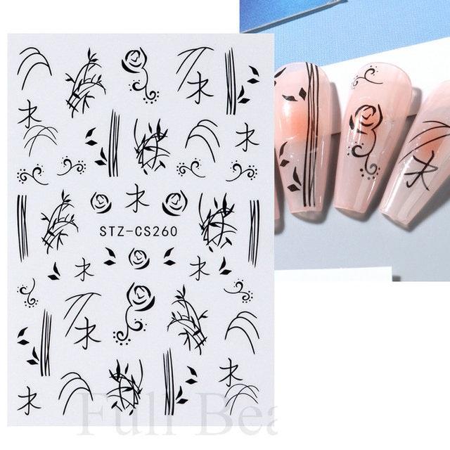 

Французские наклейки для ногтей, наклейки для дизайна ногтей, красочные слайдеры, маникюрный декор, лето