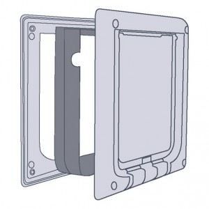 Tunnel pour chatière - Trixie - Art 3869 - Plastique - Épaisseur 25 mm - Blanc