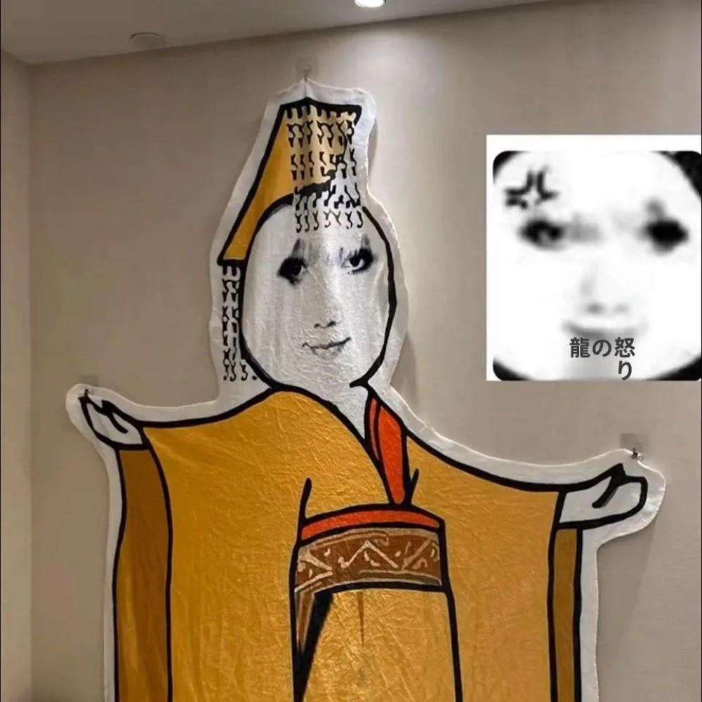 Flannel Chinese Meme Blanket Fade-resistant Sofa Throw Blanket Emperor Dragon Blanket  Living Room