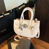Niche high-end handbag small bag women's 2025 new simple small square bag versatile shoulder messenger Kelly bag