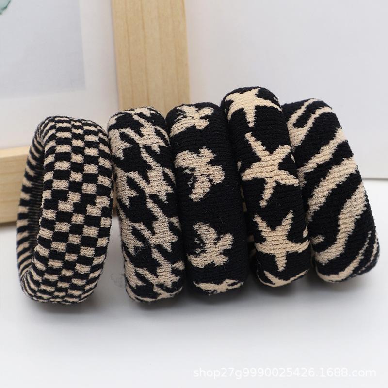 5 Pcs Simple Scrunchies Women Girls Elastic Hair Rubber Bands Accessories Tie Hair Ring Rope Headdress Headwear Ponytail Holder