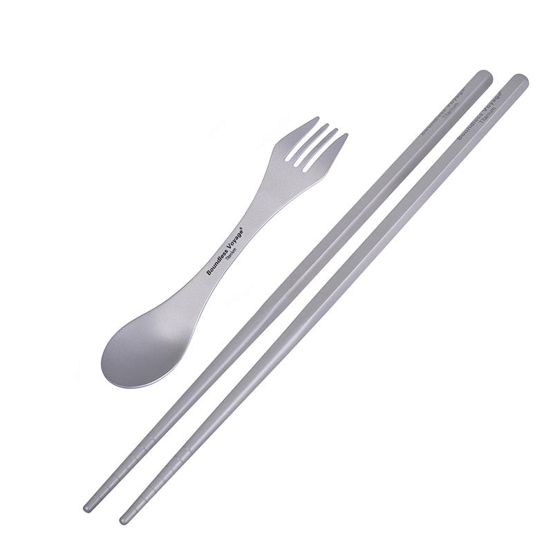 

Посуда для кемпинга, титановая вилка, ложка, палочки для еды, бактериостатические столовые приборы, сверхлегкие столовые приборы для пикника на открытом воздухе