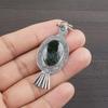 Natural Seraphinite Gemstone 925 Sterling Silver Jewelry Designer Pendant 2.06" AJP-2124
