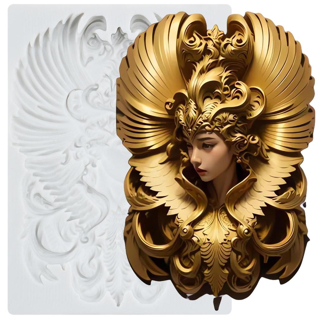 Goddess Silicone Mold Lady Avatar Apple Girl Queen Fondant Molds Cake Decorating Tools Theme Cake Dessert Decorated Chocolate Candy Mold