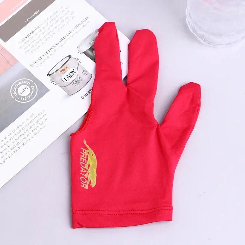 Three Fingers Full-Finger Snooker Pool Cue Billiard Glove for Left Hand Lycra