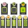 Multi-functional Vegetable Cutter & Potato Peeler Set: Slicer, Shredder, Dicer, Grater, Kitchen Gadget.