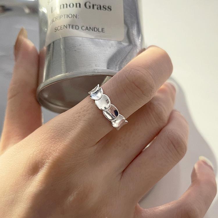 Smiley Adjustable Open Ring for Women - Trendy Niche Design, Perfect for Index Finger.