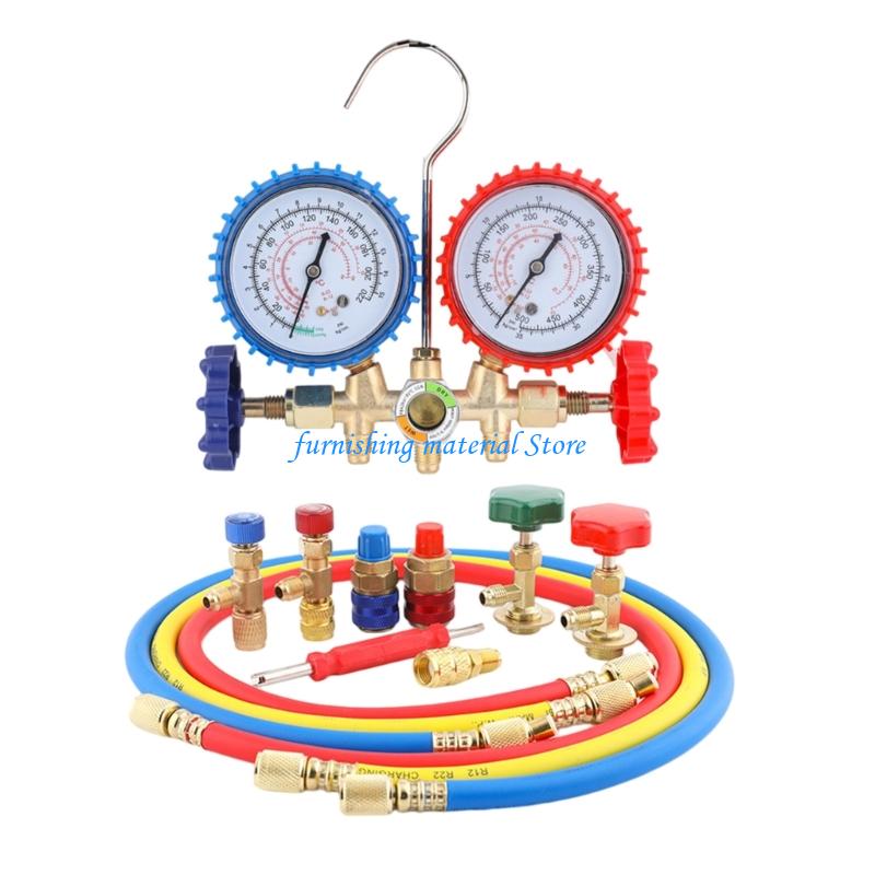 Y5GD Precisions Engineered HVAC Refrigerants Manifold Gauge Set Diagnostic Tool For Accurate Refrigerants Monitoring